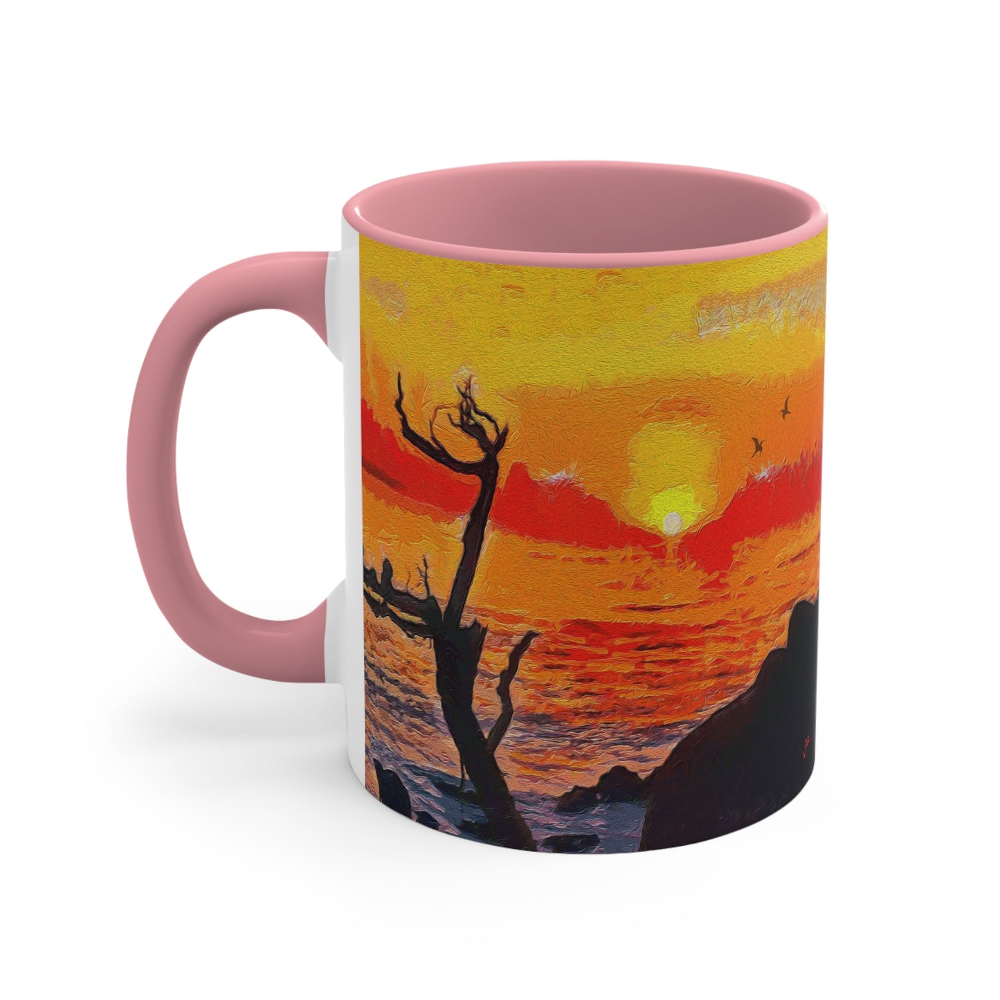 Big Sur Sunset - Pfeiffer Beach - Accent Coffee Mug, 11oz