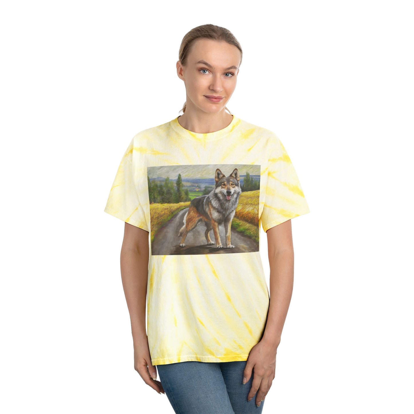Czechoslovakian Vlciak Wolfdog Classic Tie-Dye Tee, Cyclone