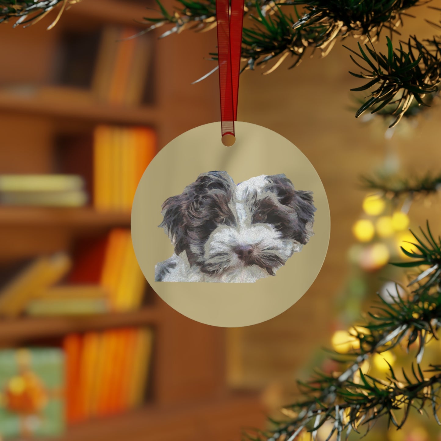 Havanese 'Fideo' Metal Ornament - A Touch of Festive Charm
