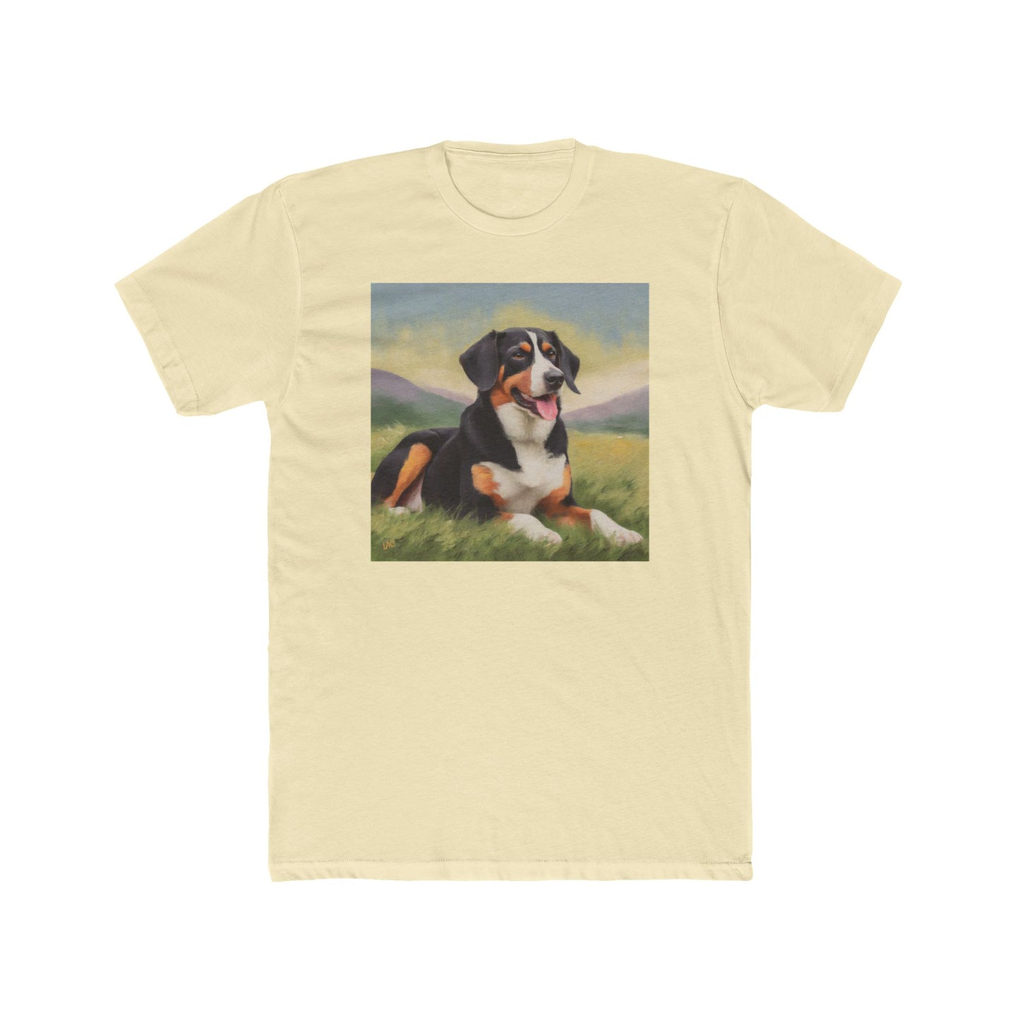 Entlebucher Mountain Dog Men's Fitted Cotton Crew Tee