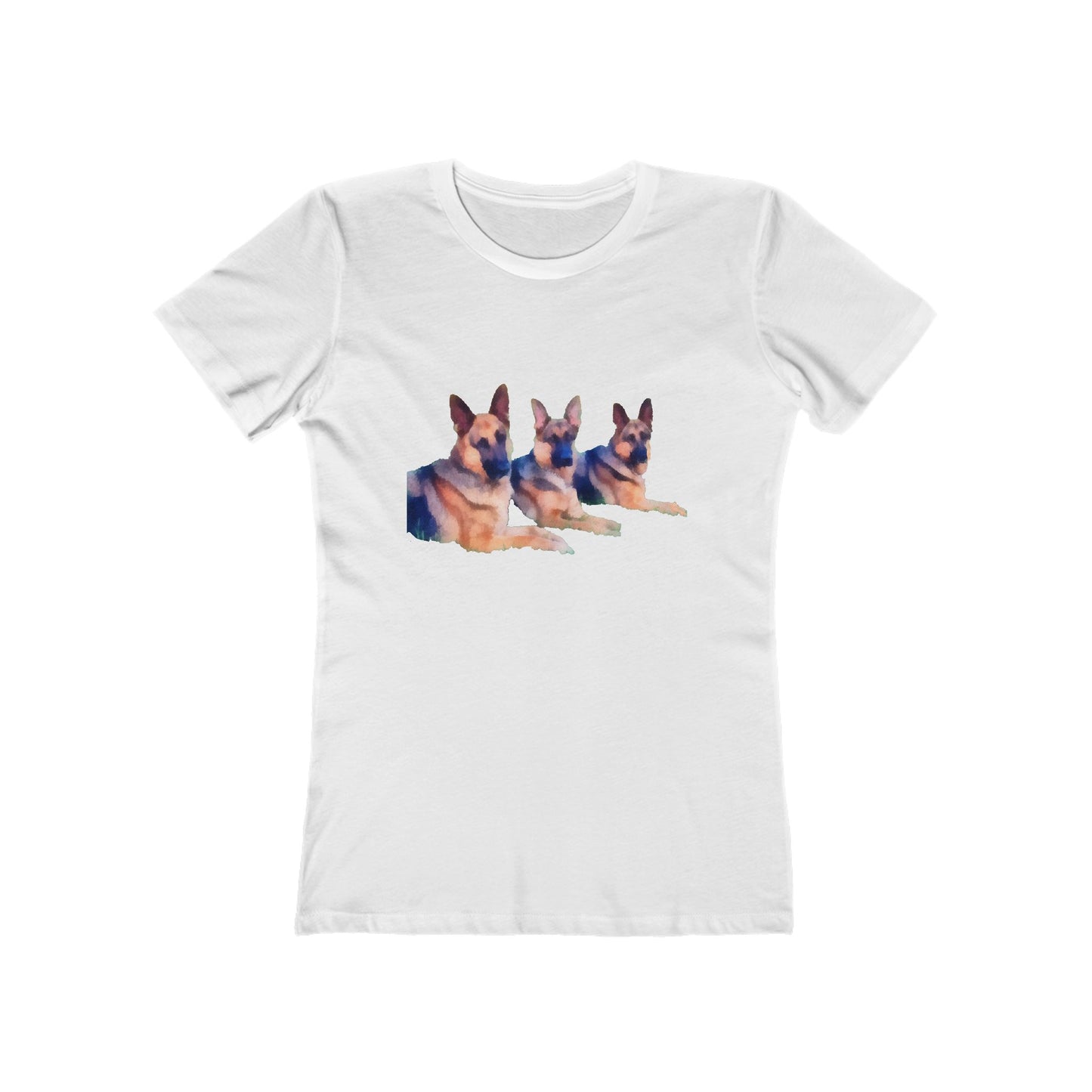 German Shepherd Trio - Women's Slim Fitted Ringspun Cotton T-Shirt