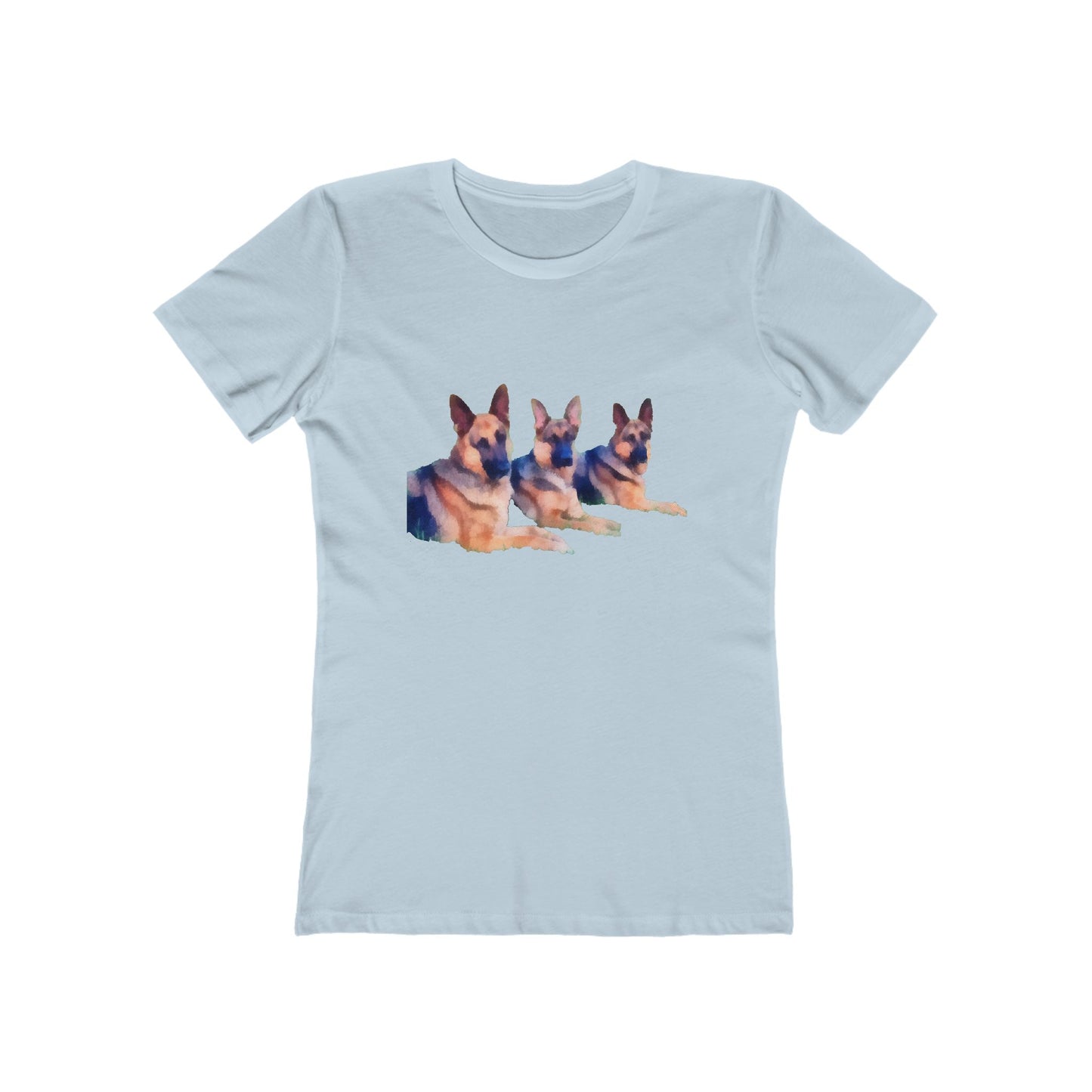 German Shepherd Trio - Women's Slim Fitted Ringspun Cotton T-Shirt