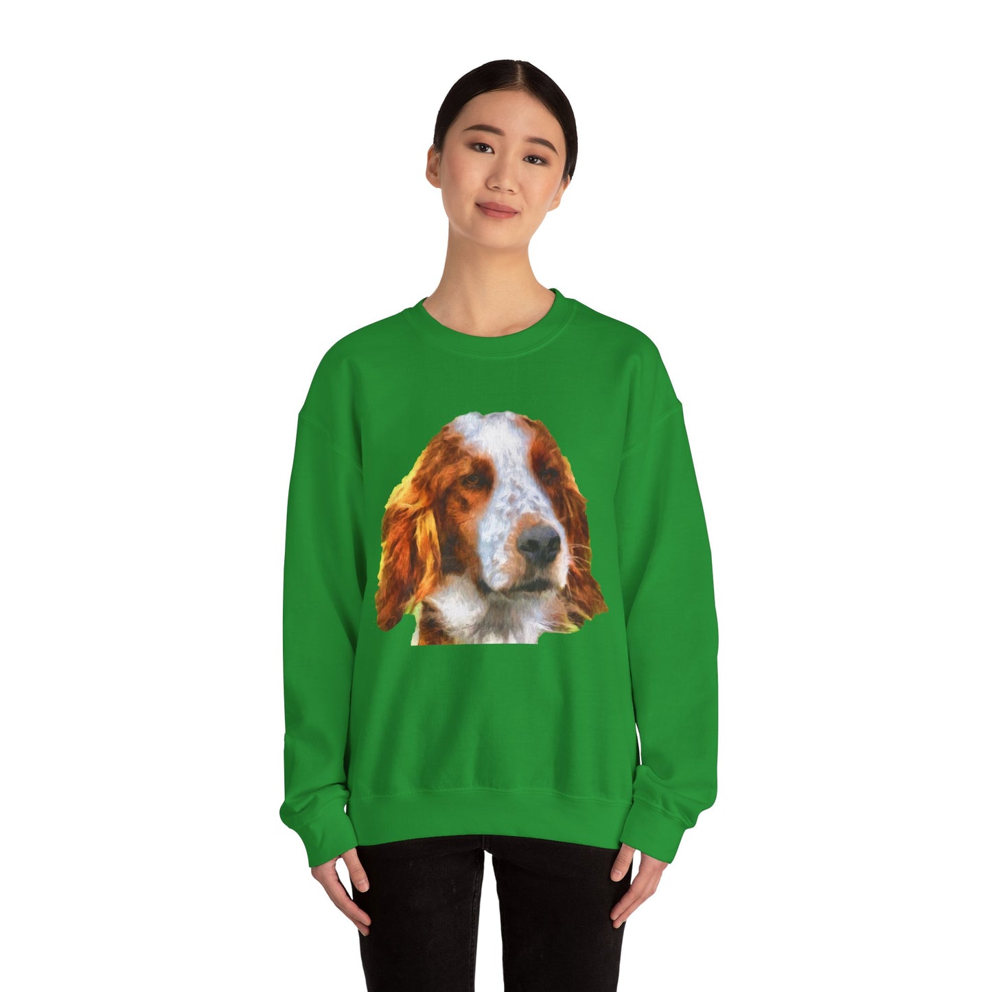 Irish Red & White Setter - Unisex 50/50 Crewneck Sweatshirt