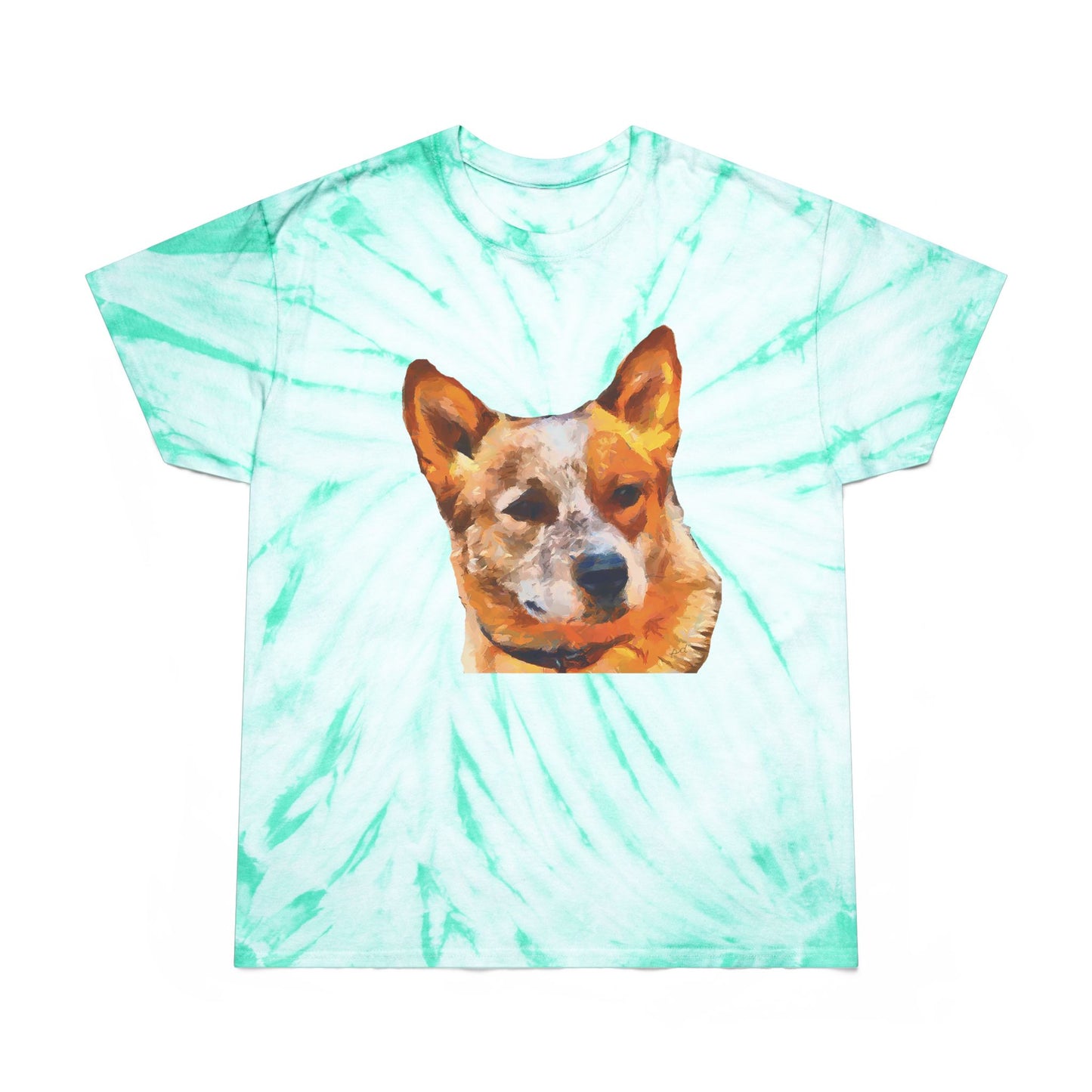 Australian Cattle Dog - Red Heeler Unisex Cotton Tie-Dye Tee, Cyclone