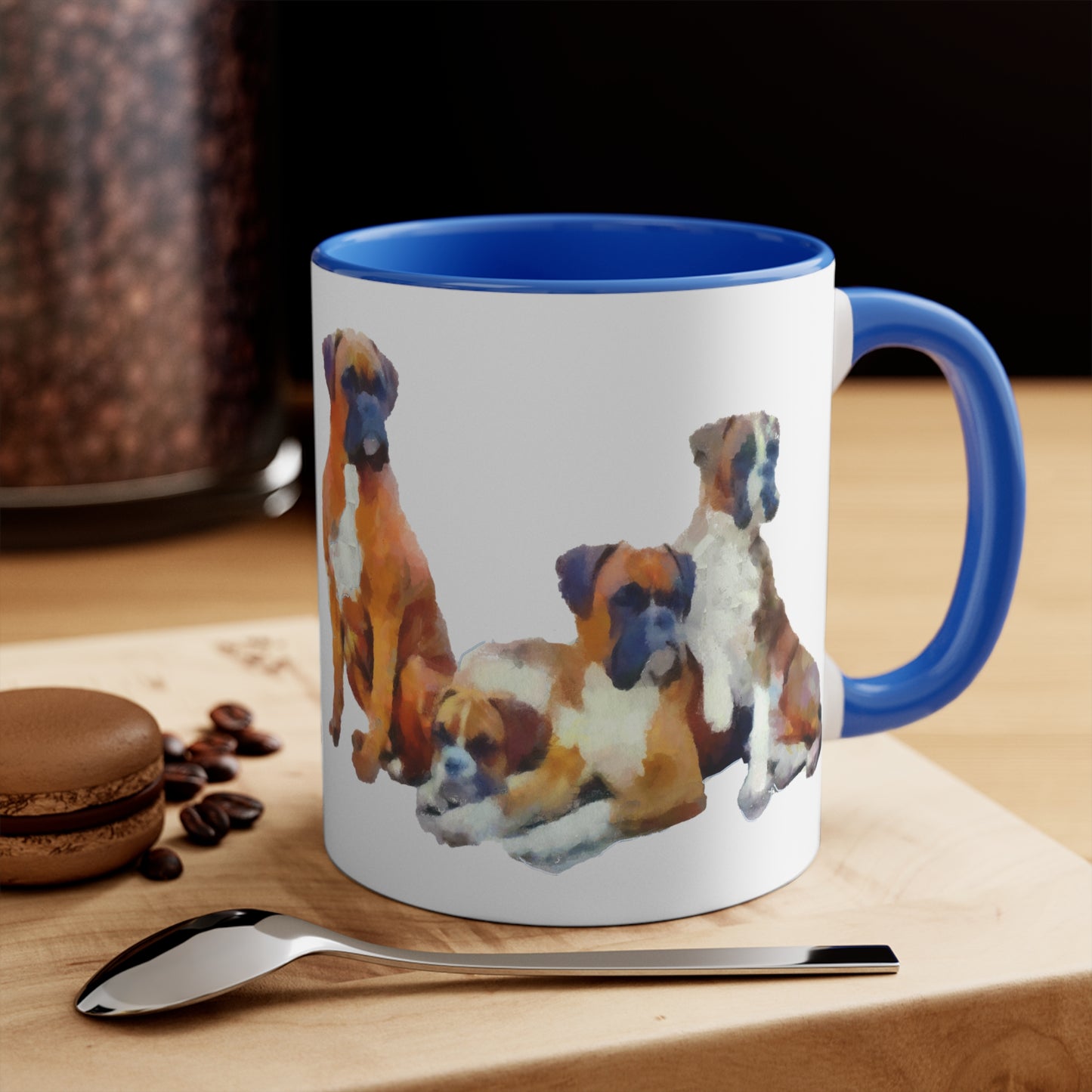 Boxer Quartet Cheerful Ceramic Coffee Mug - 11oz