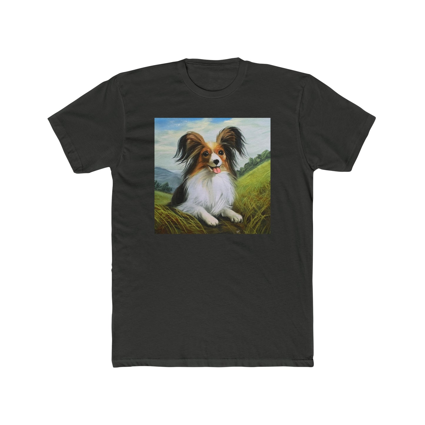 Papillon #2 - Mens Fitted Cotton Crew Tee
