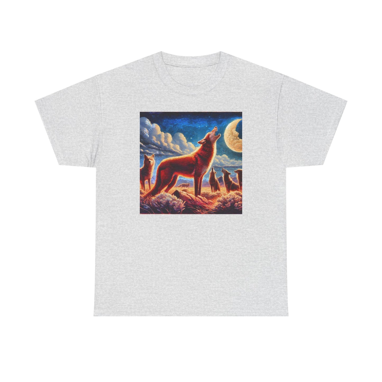 Coyotees in Moonlight Unisex Heavy Cotton Tee