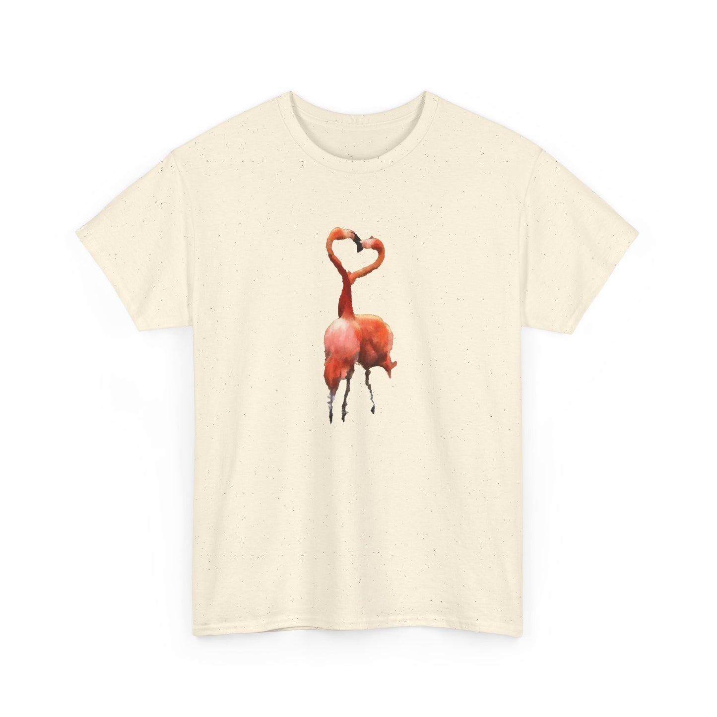 Flamingos - 'Love Birds' Unisex Heavy Cotton Tee