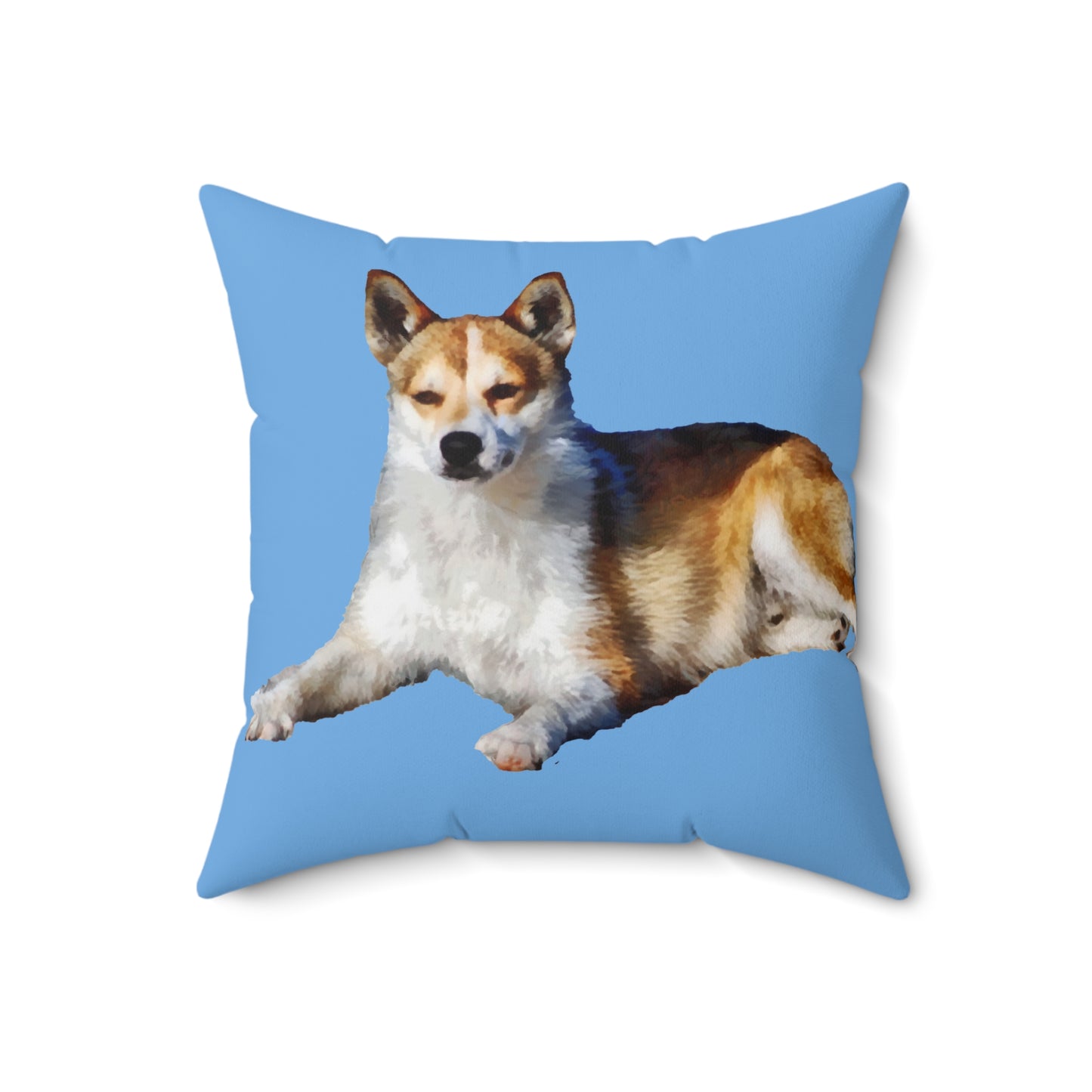 Norwegian Lundehund Spun Polyester Throw Pillow