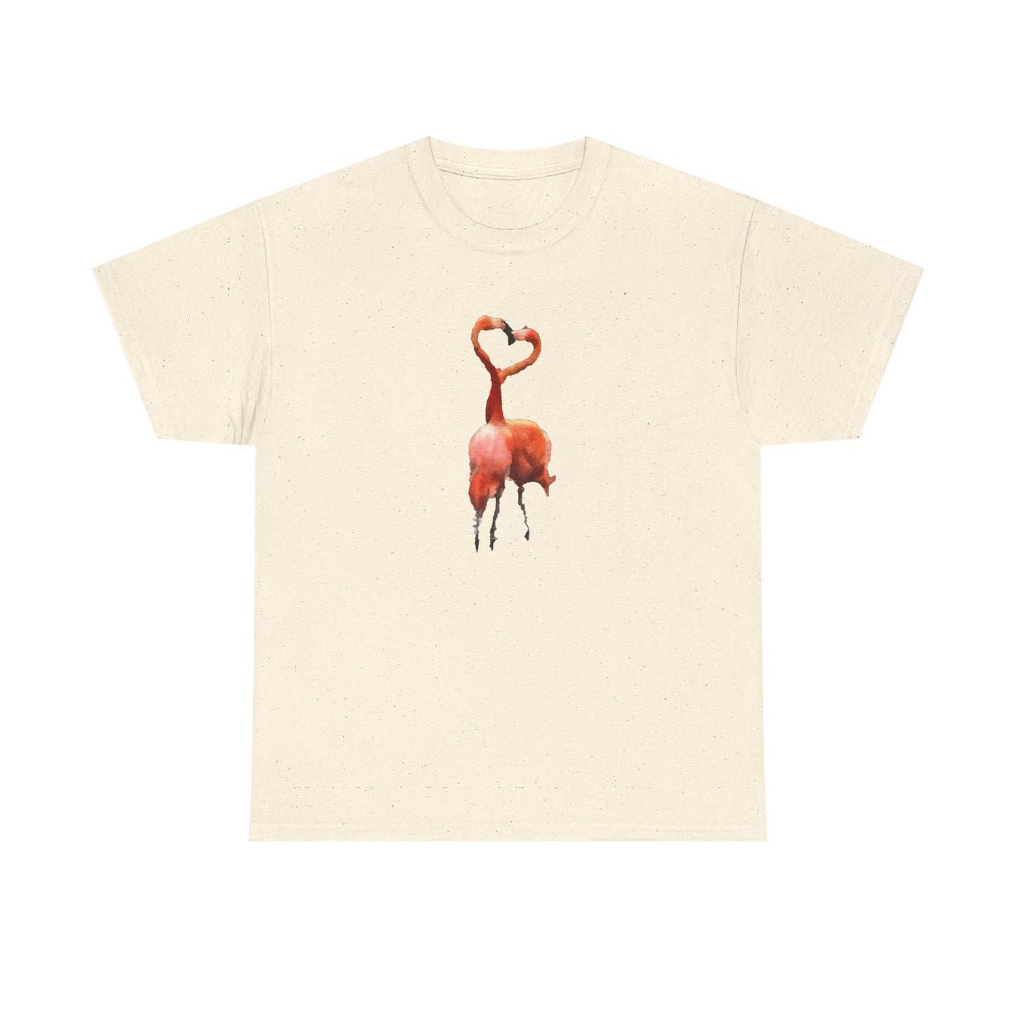 Flamingos - 'Love Birds' Unisex Heavy Cotton Tee