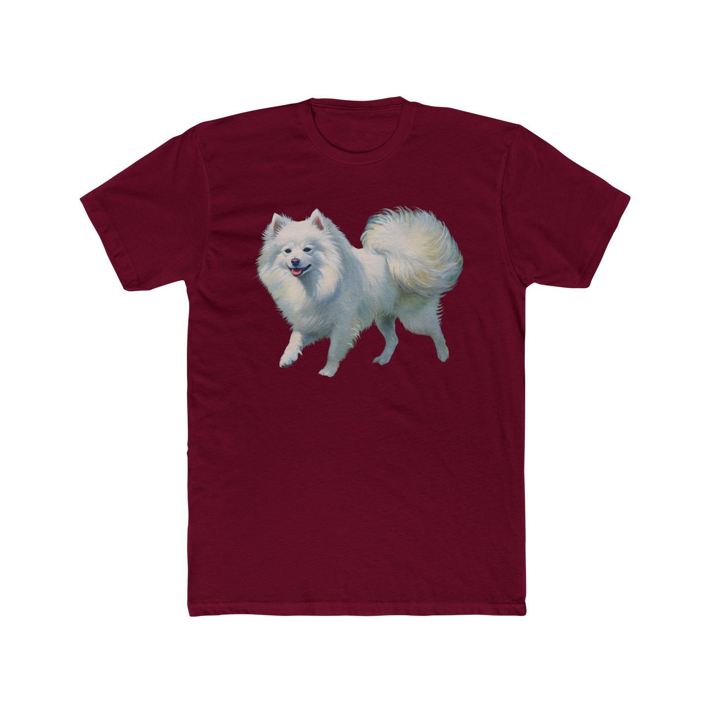 Japanese Spitz - Men's Fitted Cotton Crew Tee