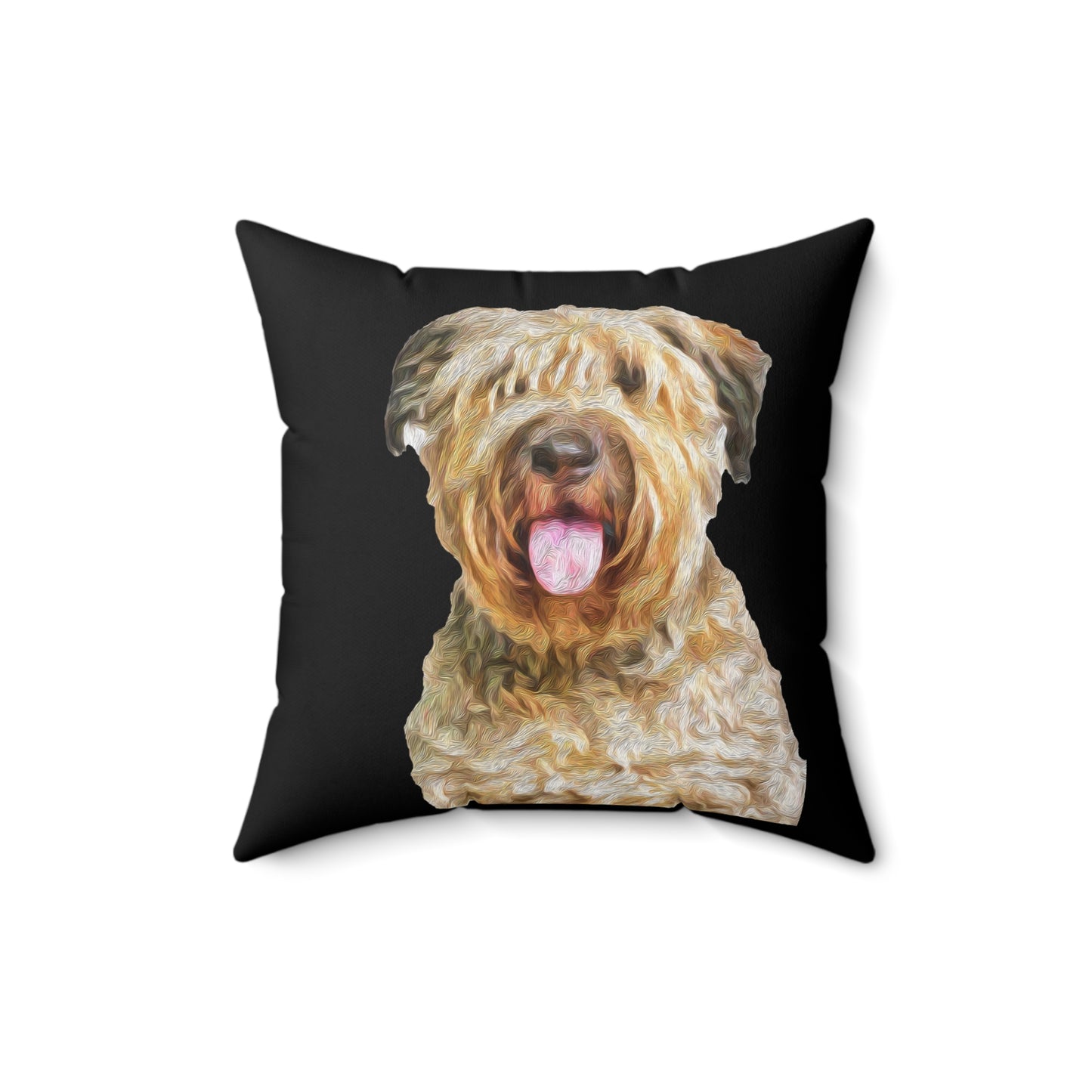 Bouvier des Flandres - Spun Polyester Throw Pillow