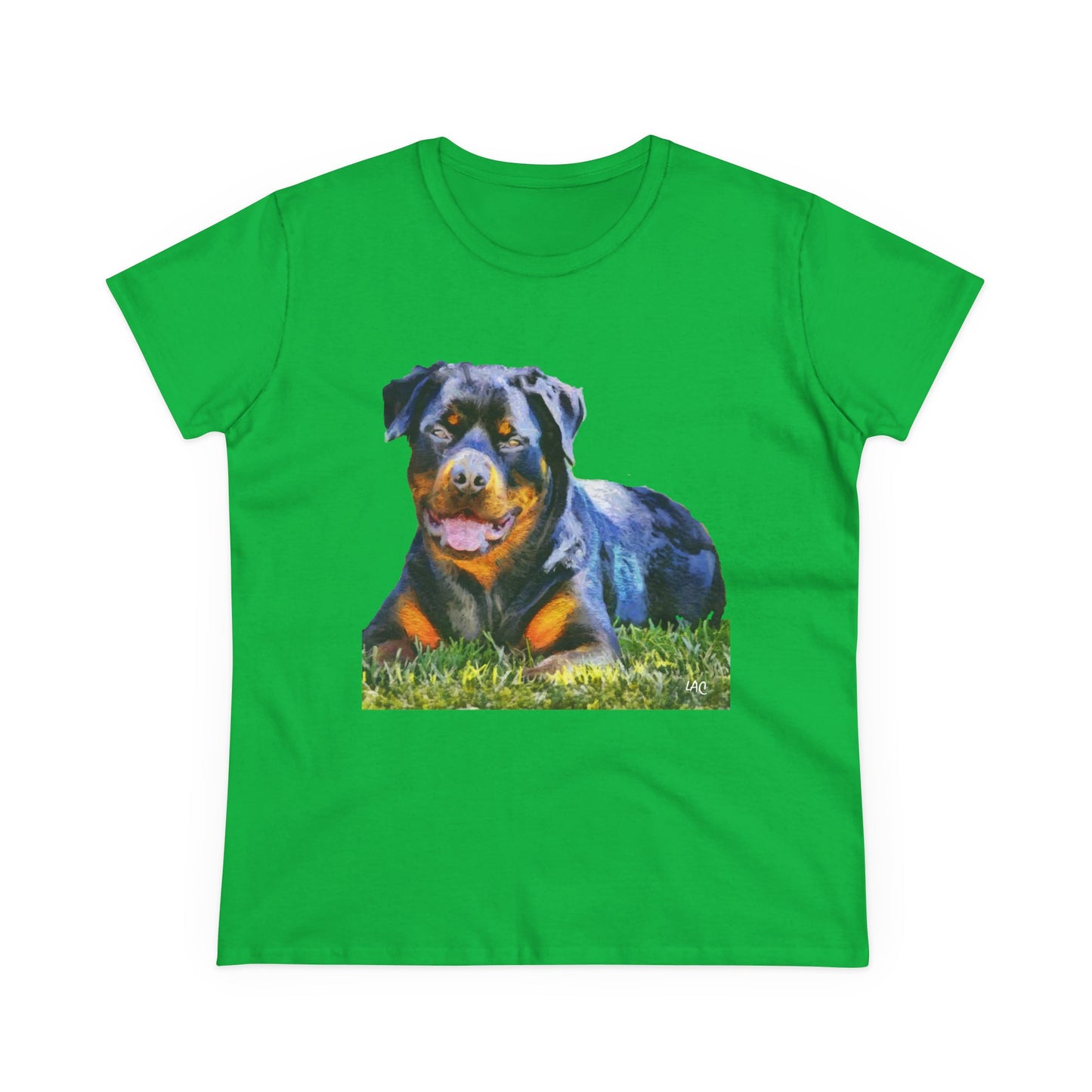 Rottweiler 'Lina; Women's Midweight Cotton Tee