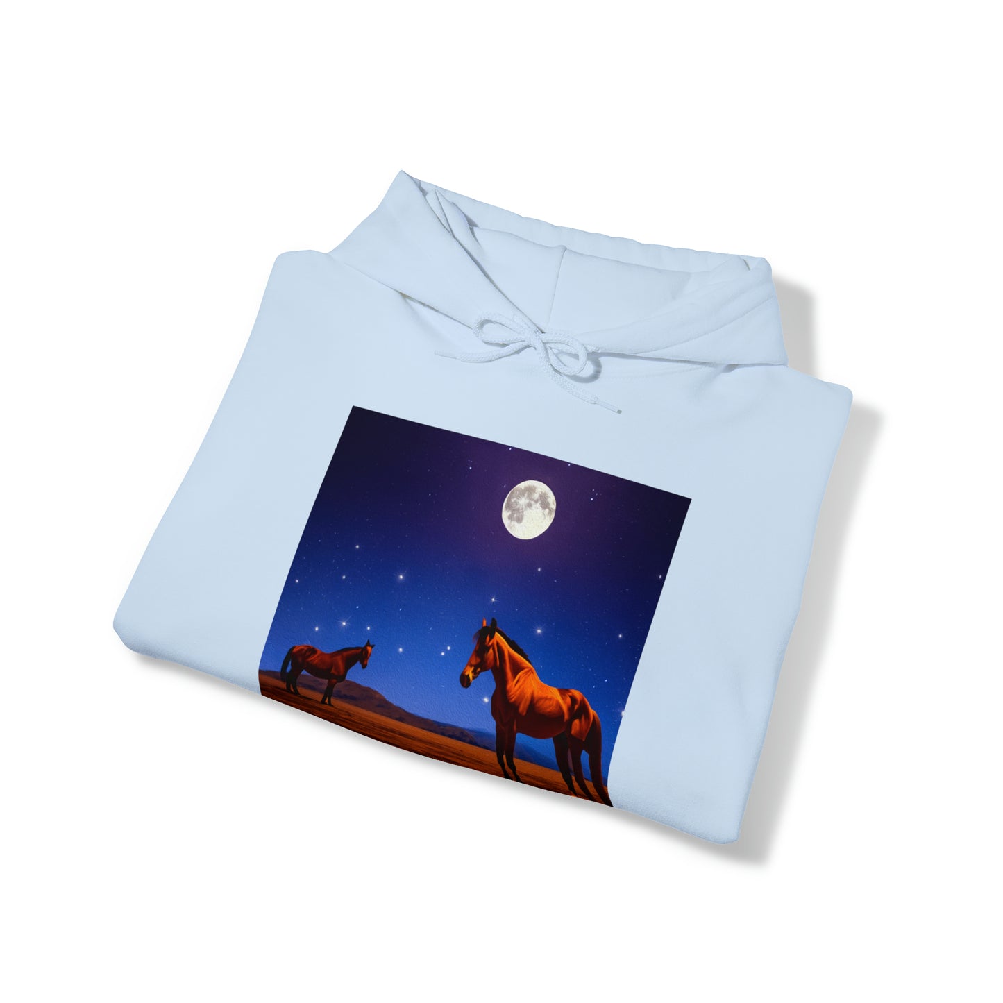 Moonlight Horses Unisex 50/50 Hooded Sweatshirt