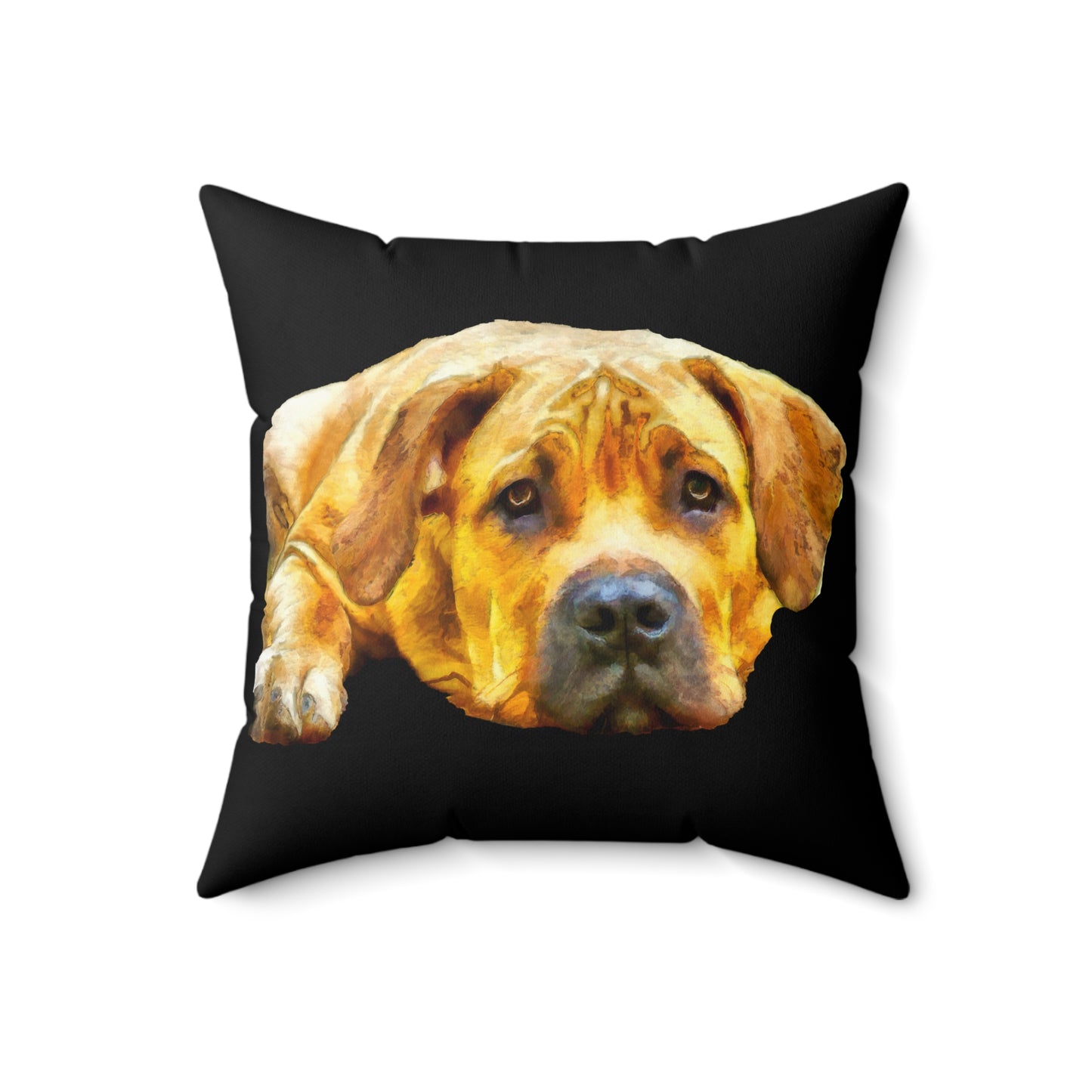 Boerboel Spun Polyester Throw Pillow