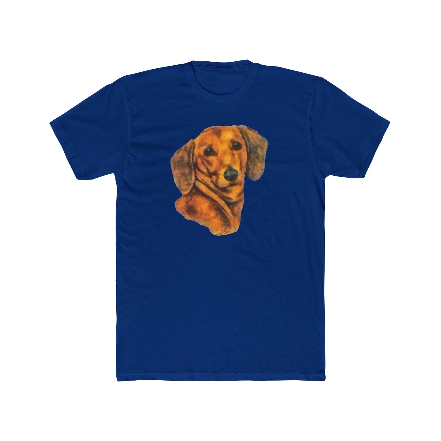Dachshund #1 Men's Fitted Cotton Crew Tee