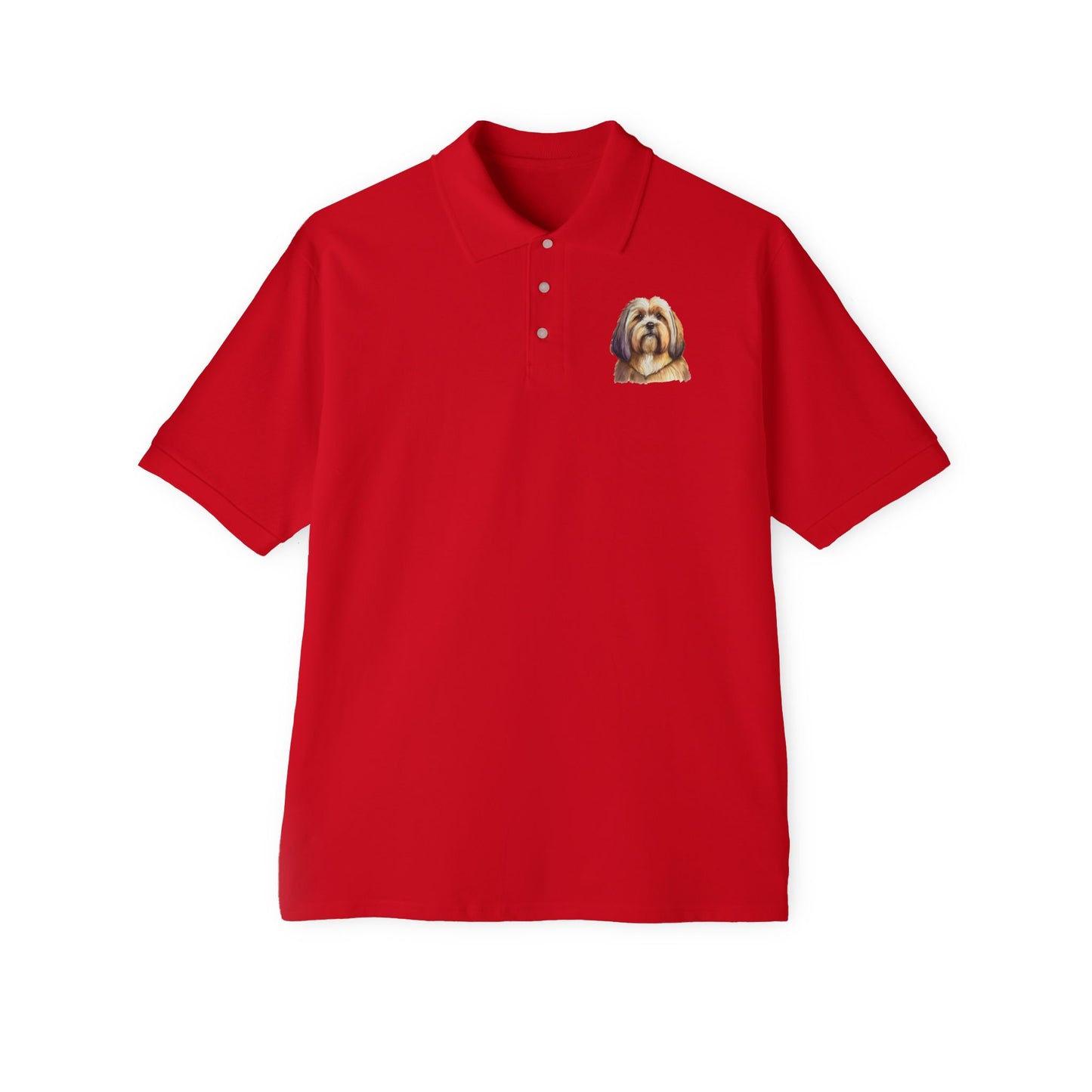 Lhasa Apso Men's Luxurious Piqué Polo Shirt