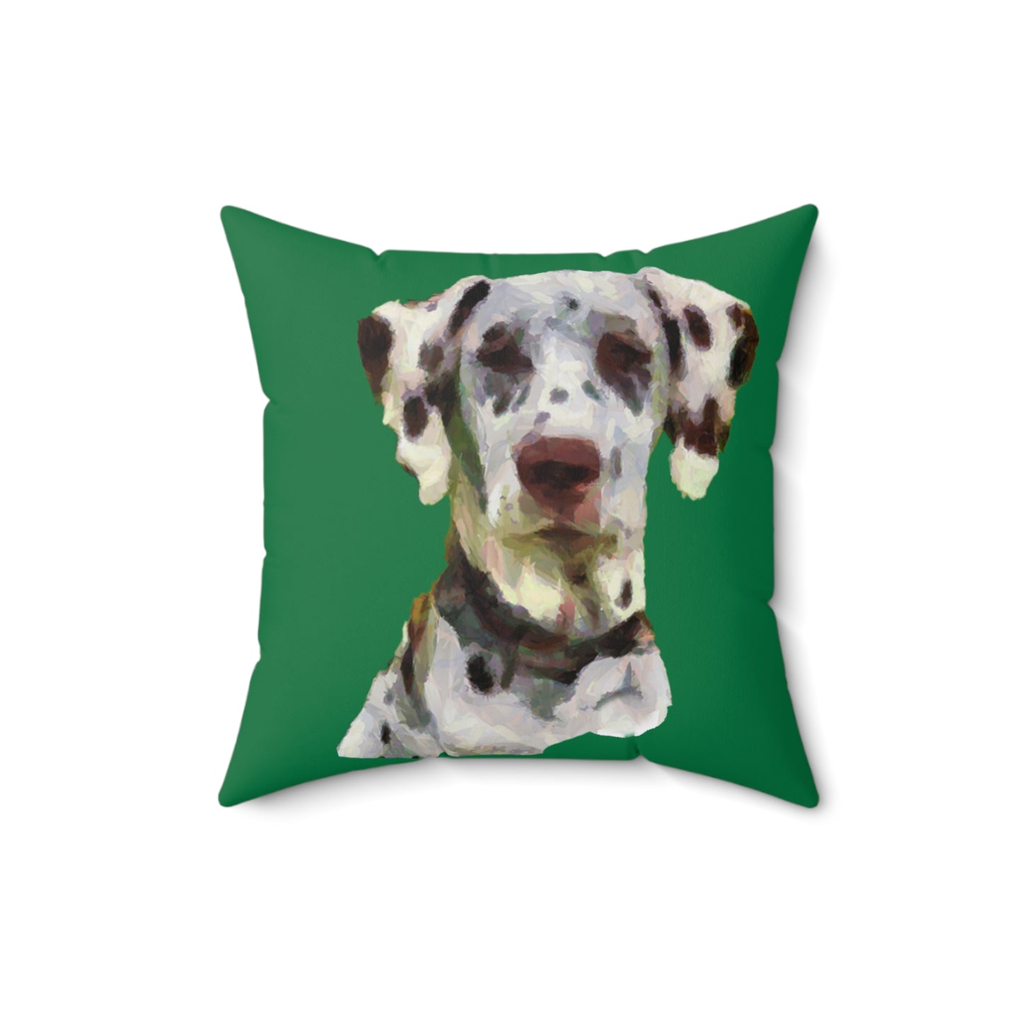Dalmatian Impressionistic Spun Polyester Throw Pillow