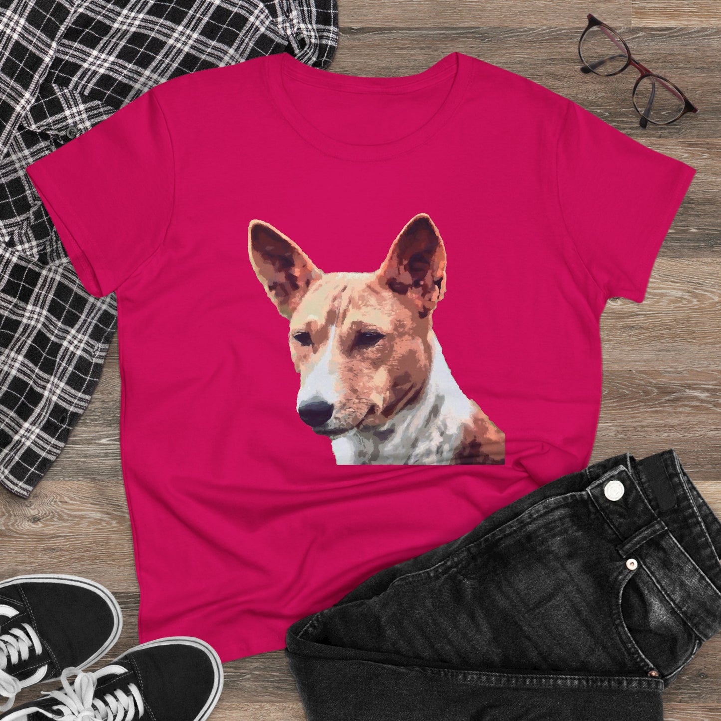 Basenji Women's Midweight Cotton Tee - A Whisper of Comfort