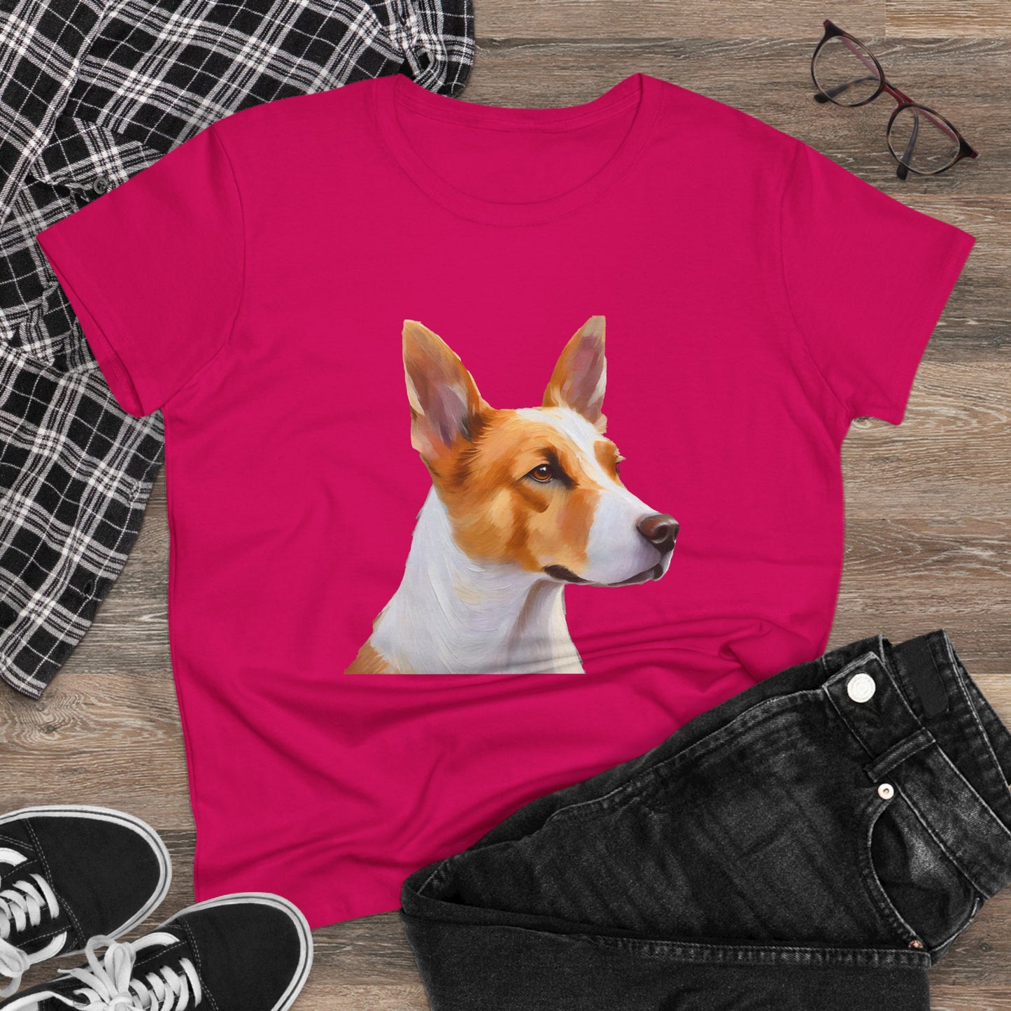 Canaan Dog of Israel Women's Midweight Cotton Tee