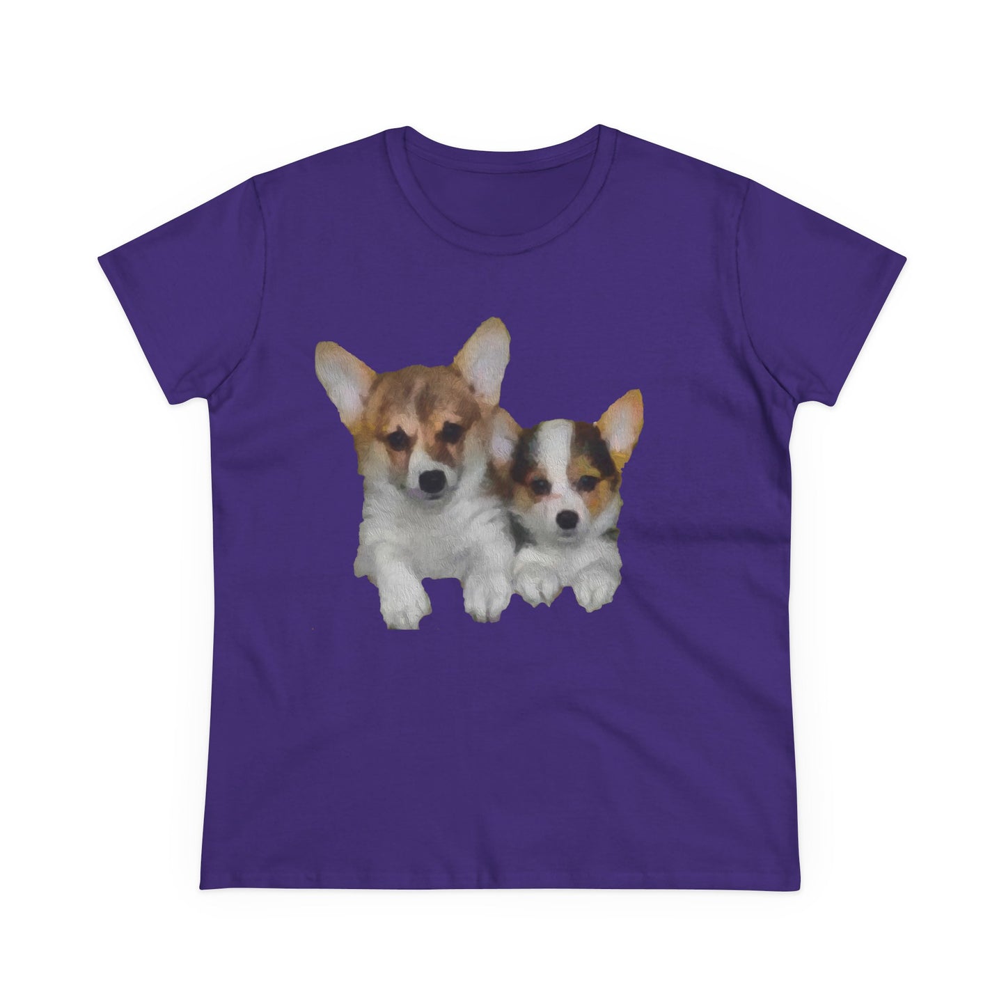 Welsh Corgi 'Cousins' Women's Midweight Cotton Tee