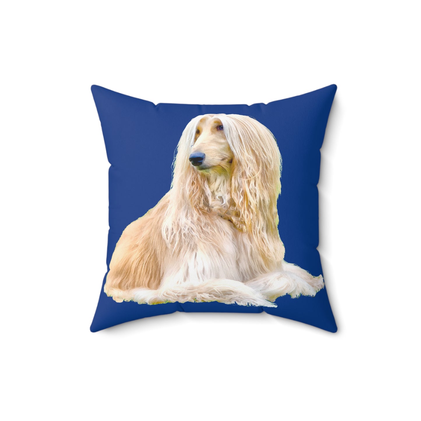Afghan Hound Spun Polyester Throw Pillow