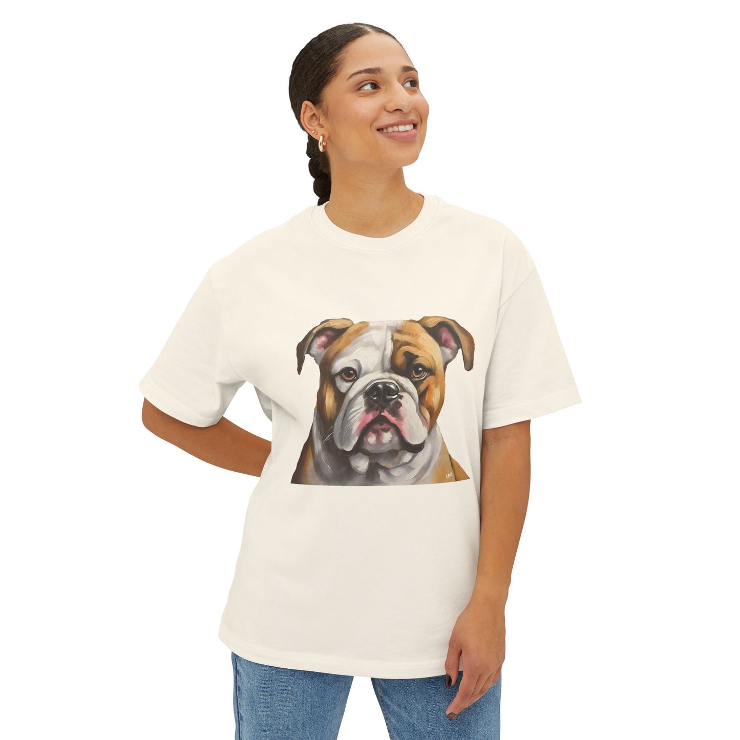 American Bulldog Unisex Oversized Ringspun Cotton Boxy T-shirt