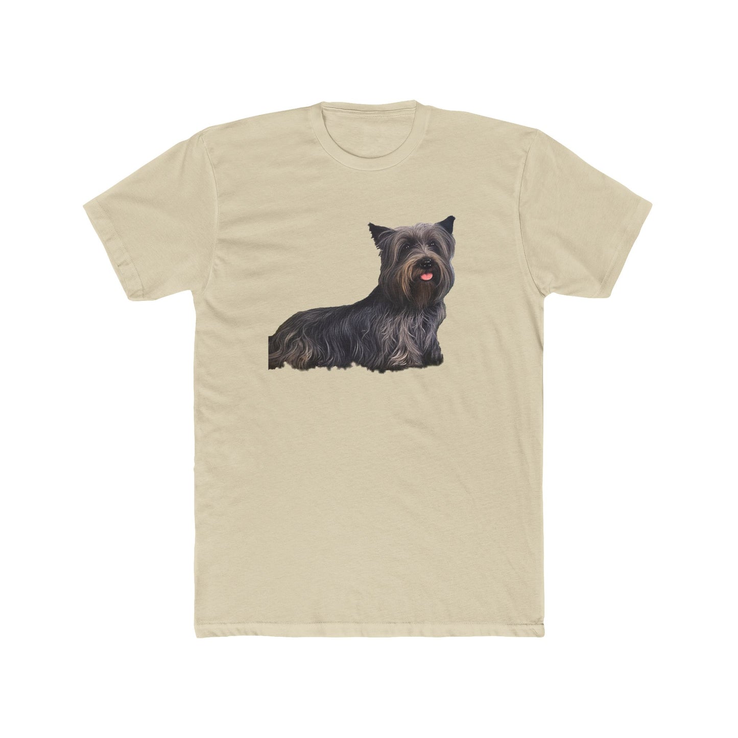 Skye Terrier - Men's Fitted Cotton Crew Tee