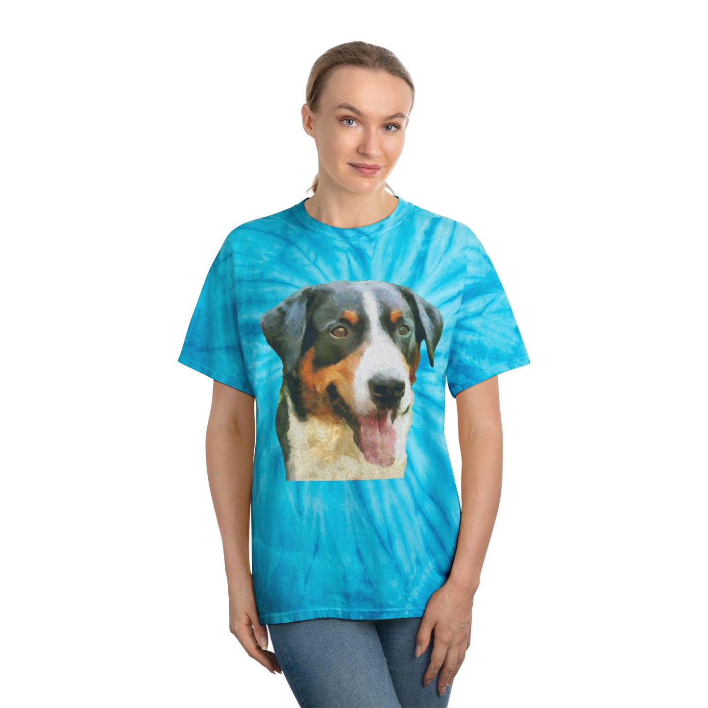 Appenzeller Sennenhund Unisex Cotton Tie-Dye Tee, Cyclone
