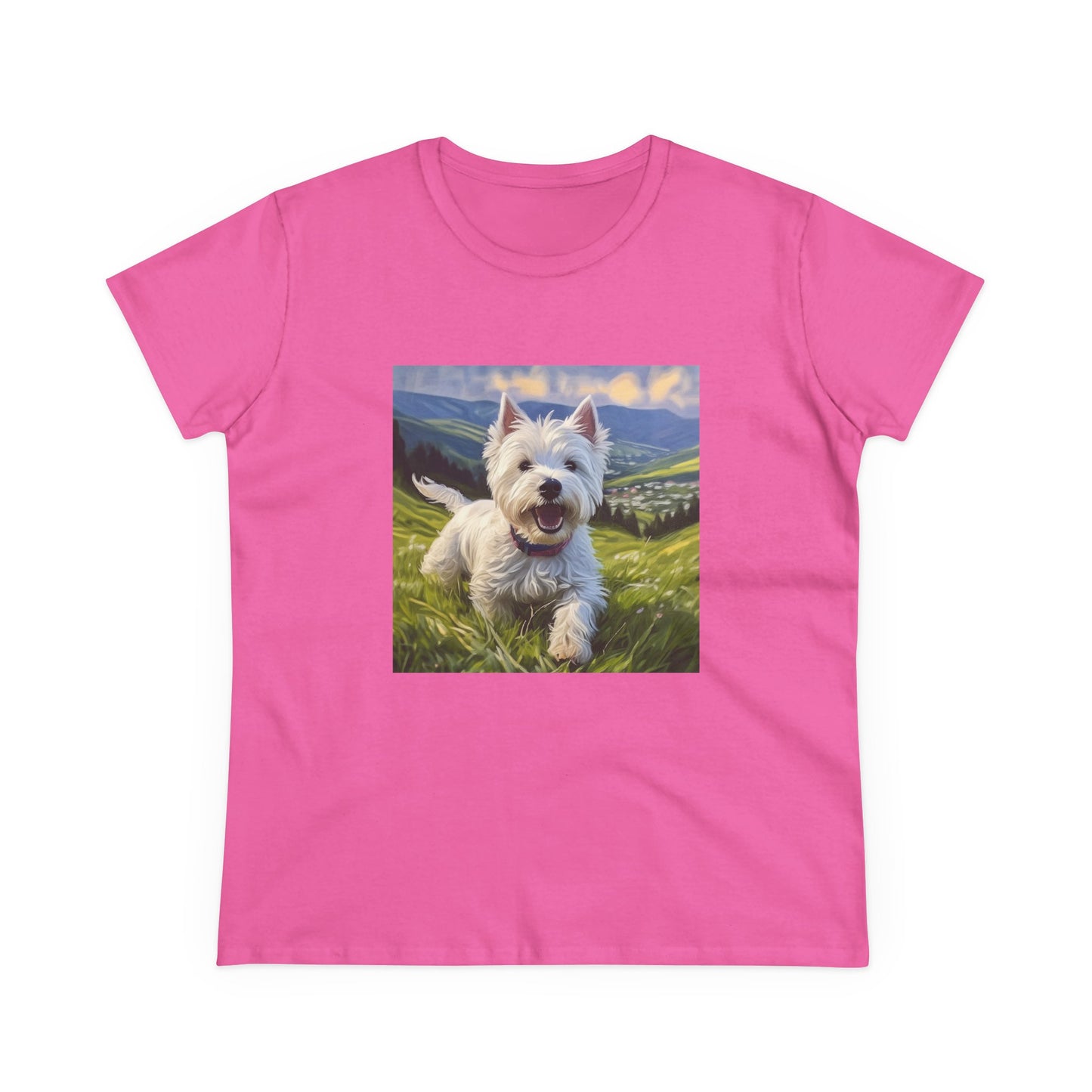 Westie #2 - West Highland Terrier - Women's Midweight Cotton Tee