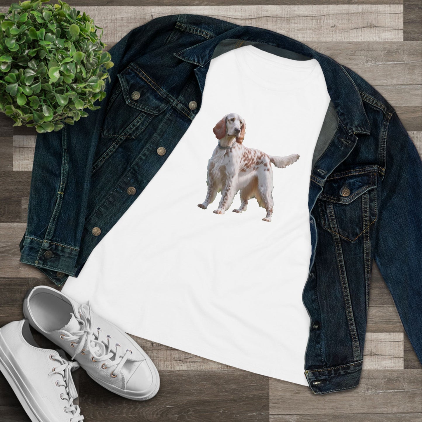 English Setter #4 - Women's Relaxed Fit Cotton Tee