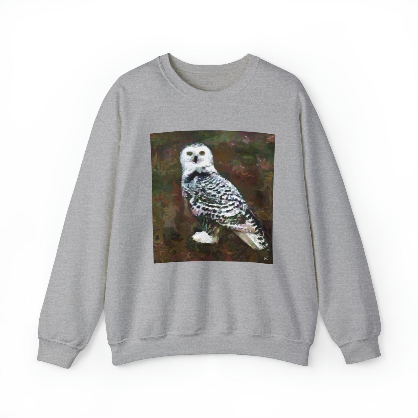 Snowy White Owl Unisex 50/50 Crewneck Sweatshirt