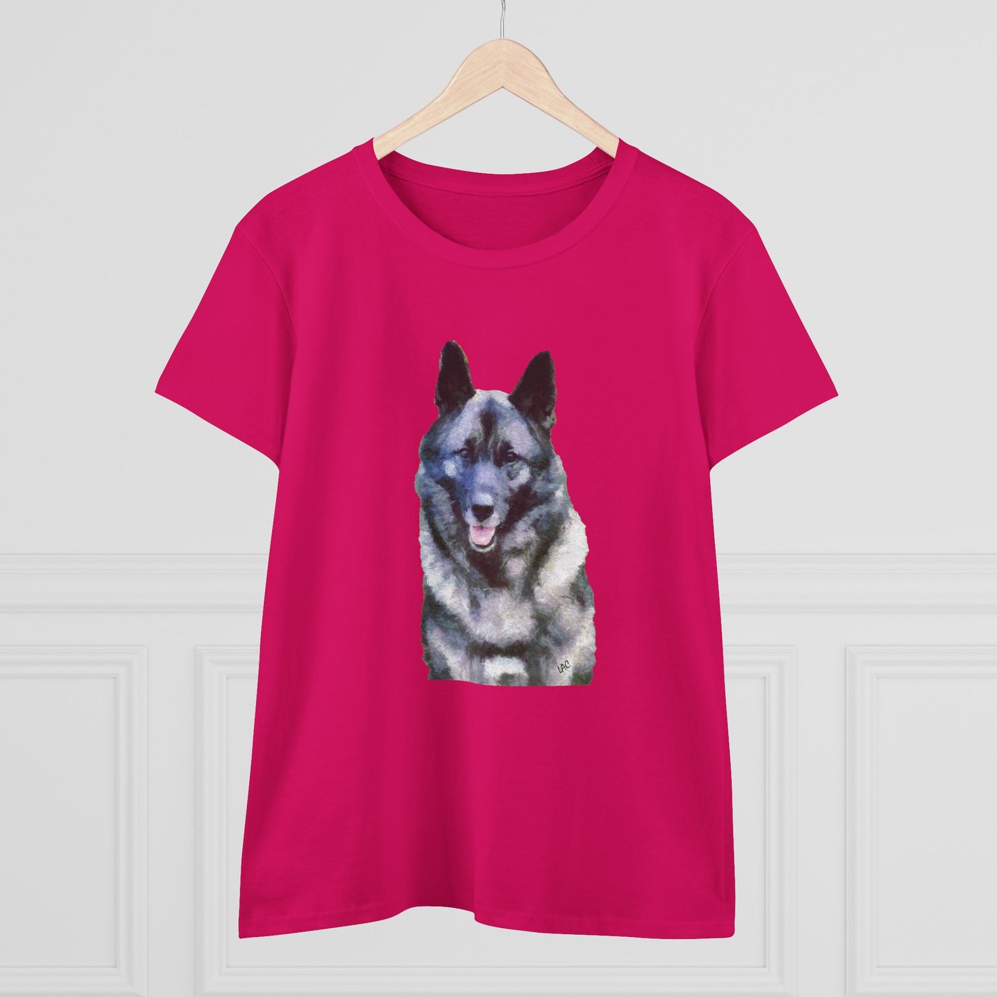 Norwegian Elkhound Women's Midweight Cotton Tee