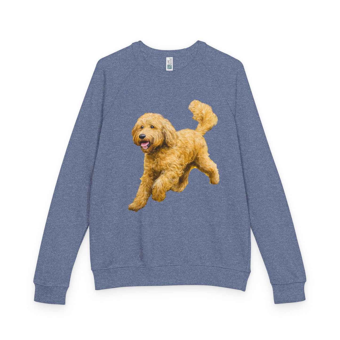 Goldendoodle Unisex French Terry Raglan Crewneck Long Sleeve