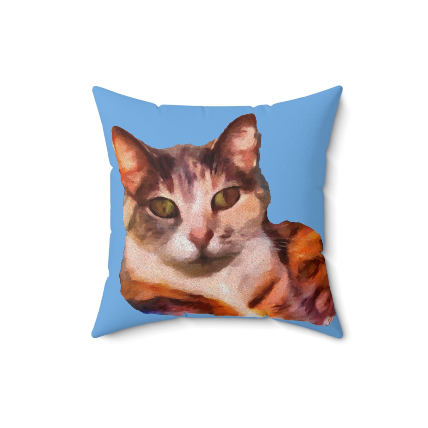 Smidget the Cat - Spun Polyester Throw Pillow