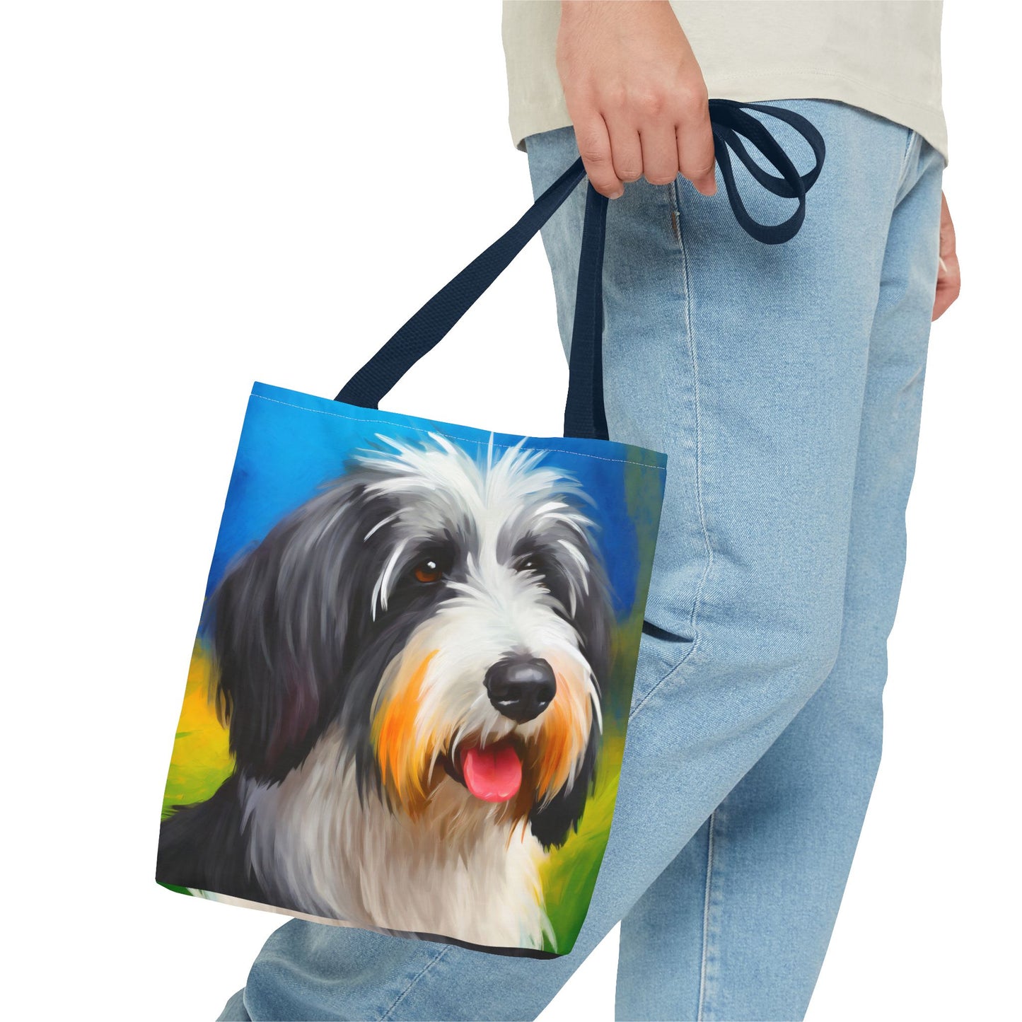 Polish Lowland Sheepdog Polyester Tote Bag (AOP)
