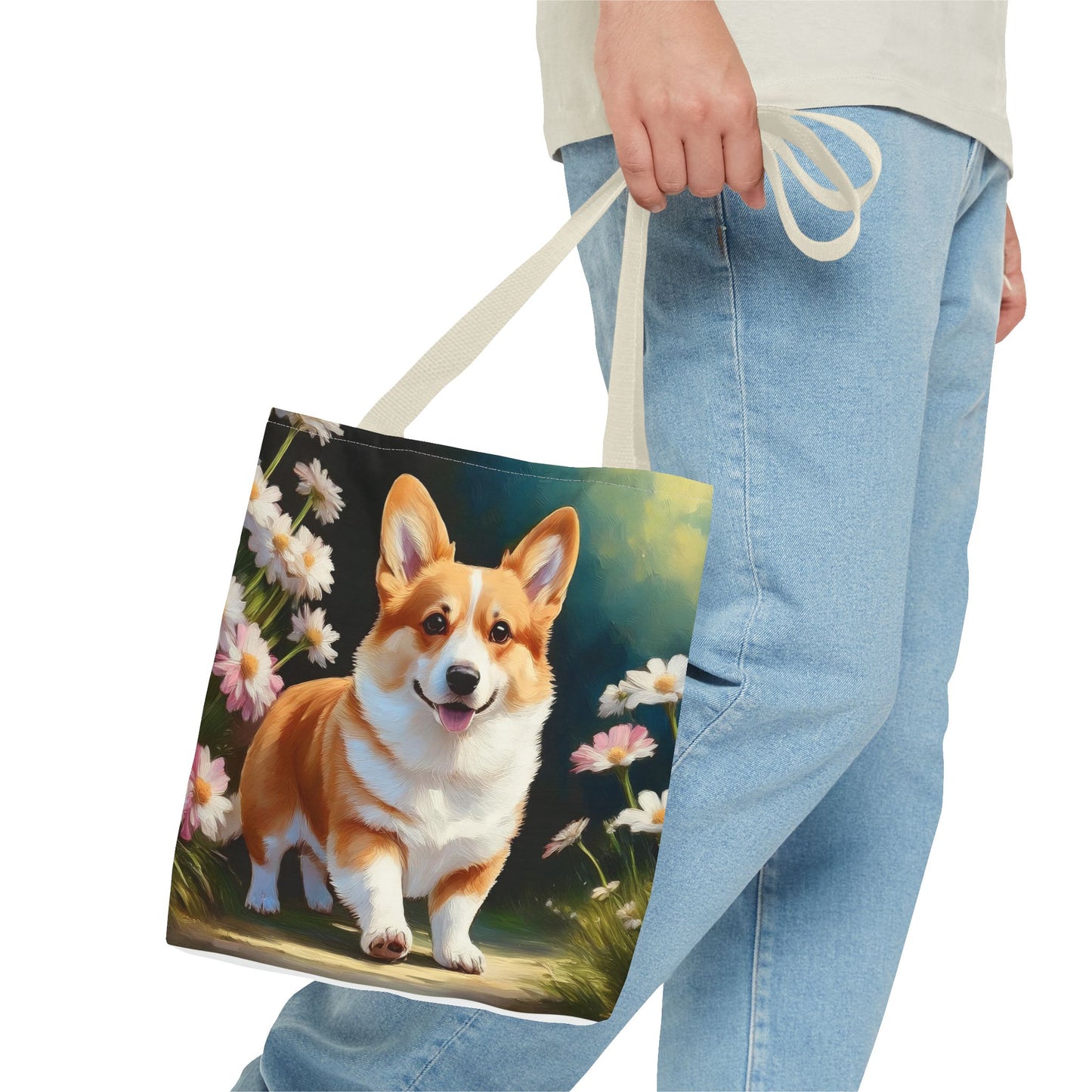 Welsh Corgi Puppy - Polyester Tote Bag (AOP)