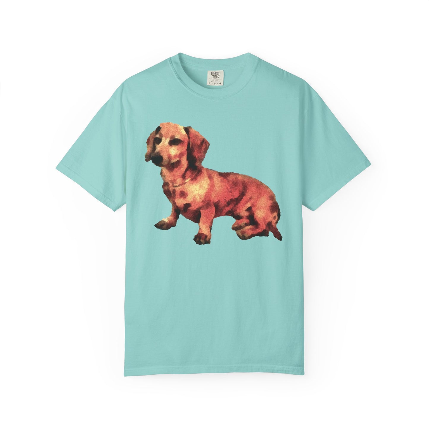 Dachshund 'Simone' Unisex Relaxed Fitted Garment-Dyed T-shirt