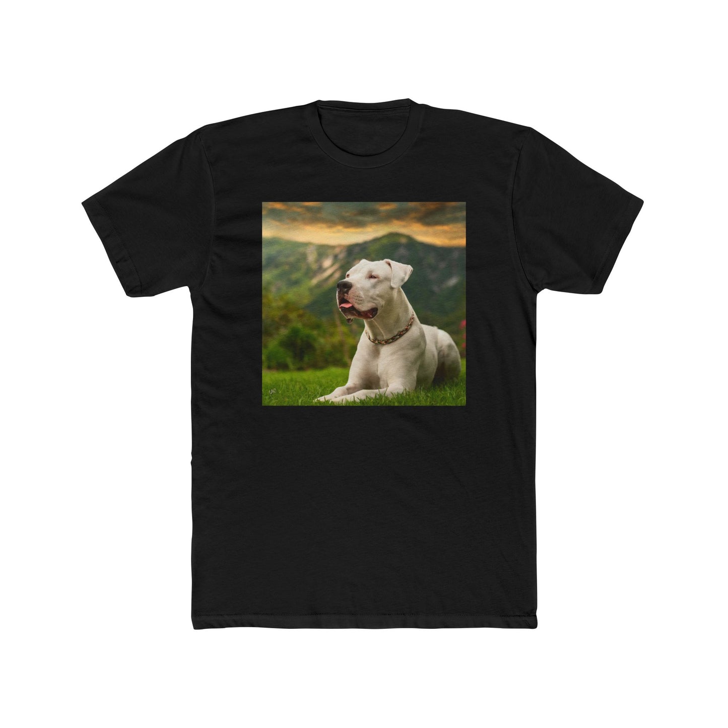 Dogo Argentino Men's Fitted Cotton Crew Tee