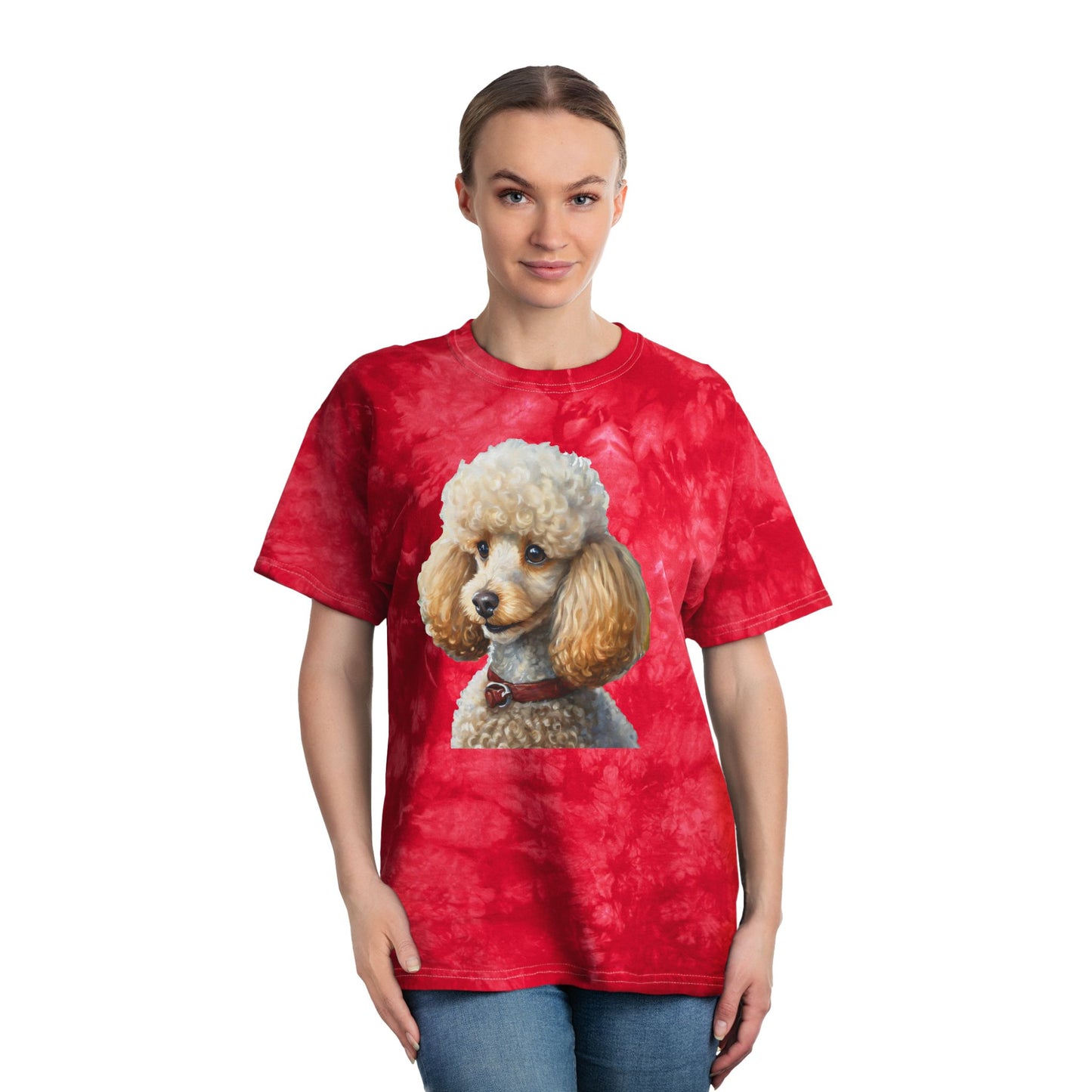 Standard Poodle #2 - Tie-Dye Tee, Crystal