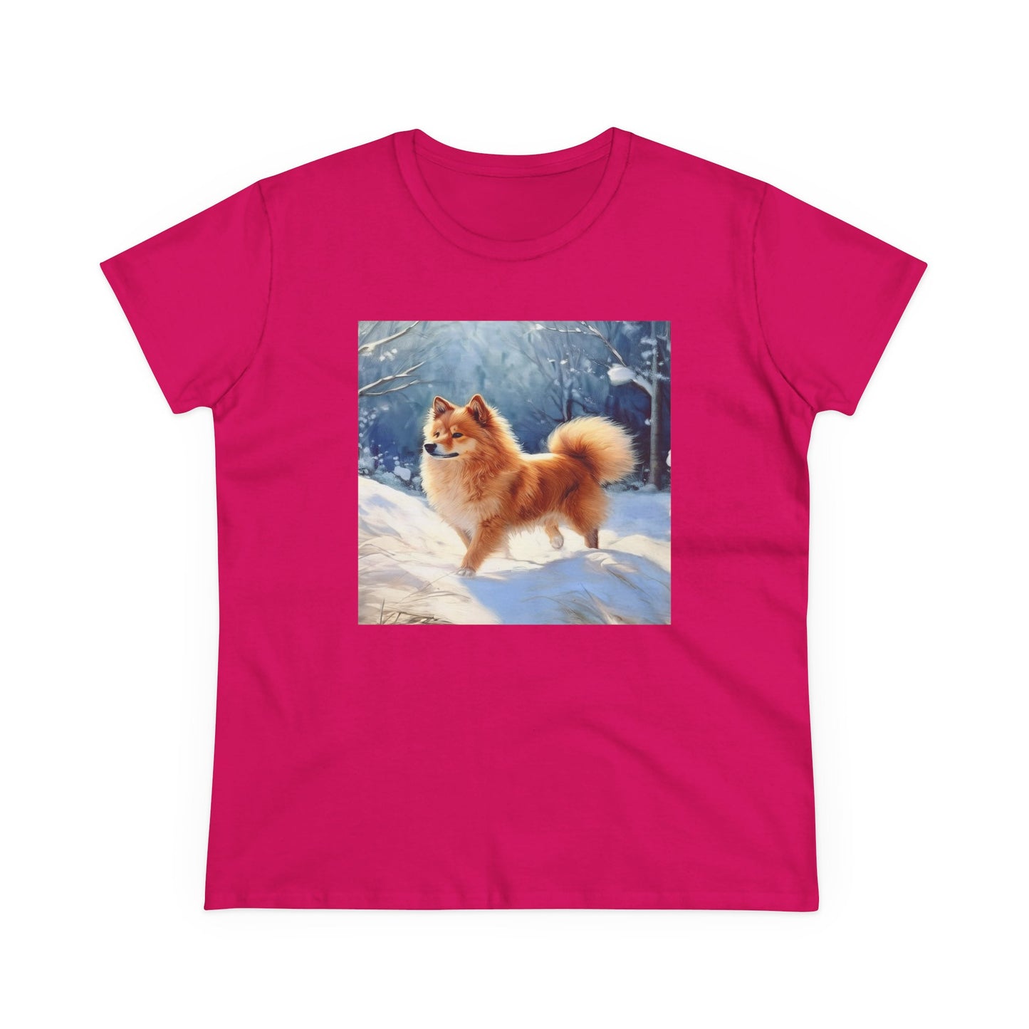 Finnish Spitz - Women's Midweight Cotton Tee