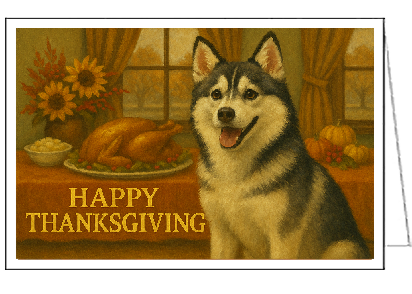 Alaskan Klee Kai Thanksgiving Card Set