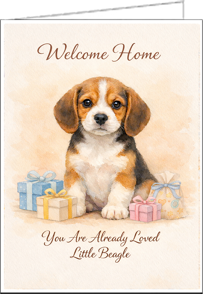 Beagle - New Puppy Card- Already Loved