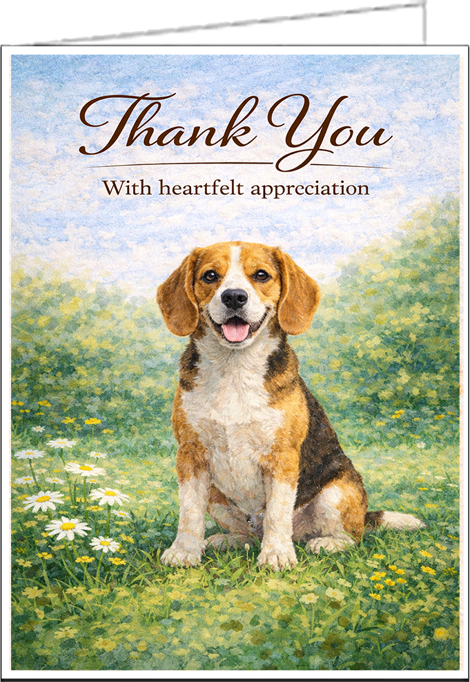 Beagle Thank You Cards: Spread Gratitude with Style