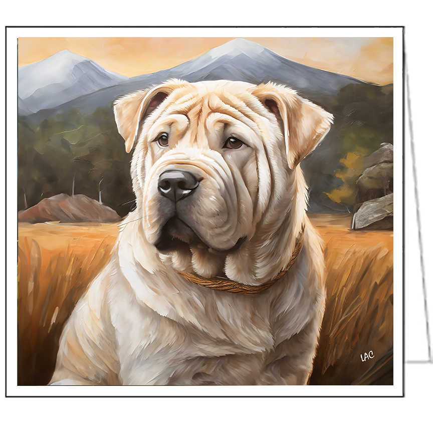 Chinese Shar-Pei Notecards - Set of Six