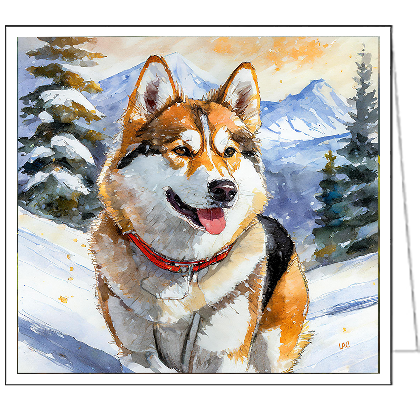 Chinook Fine Art Notecards - Set of Six. 5.25 x 5.25 inches