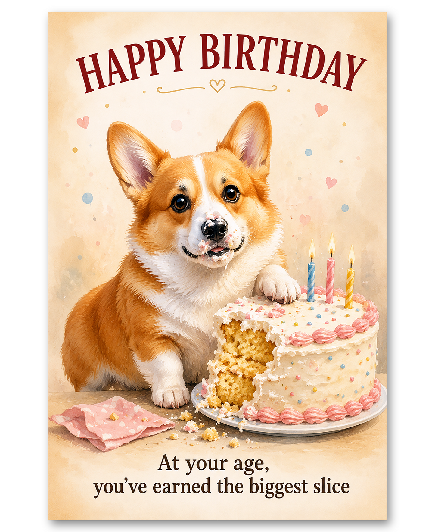 Welsh Corgi - Birthday - Eat Cake