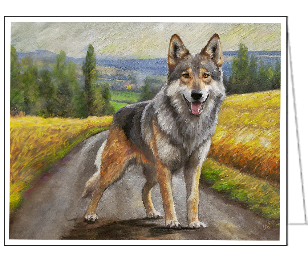 Czechoslovakian Vlcak 'Czech Wolfdog' - Fine Art Notecards - 5 x 7 inches, Set of Six