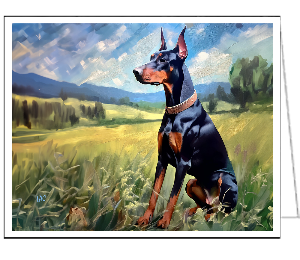Doberman Pinscher Fine Art Notecards - Set of Six