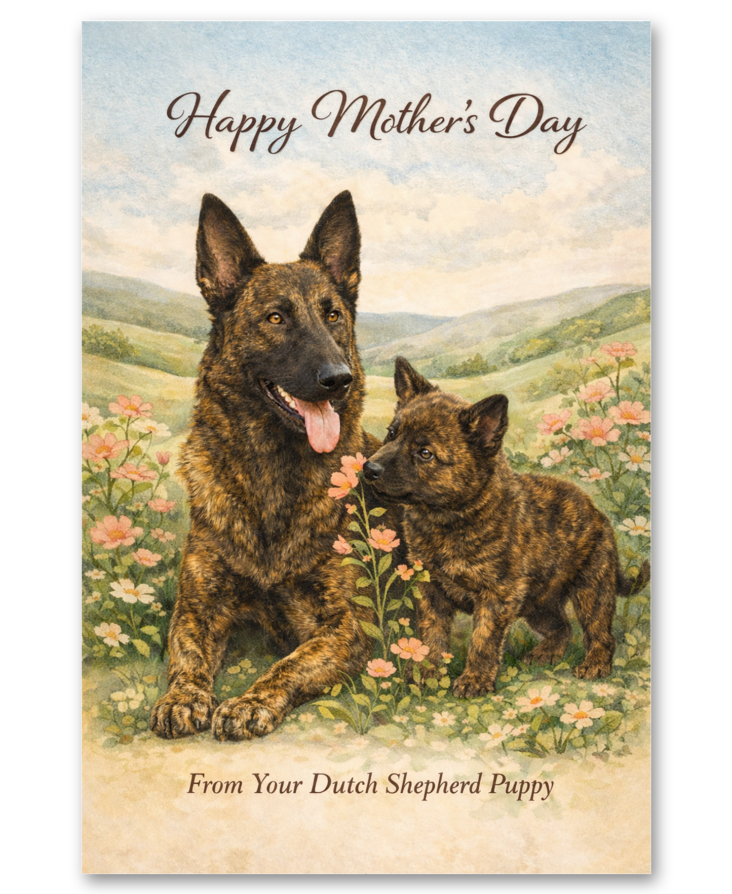 Dutch Shepherd Happy Mother's Day - Mother's Day Card